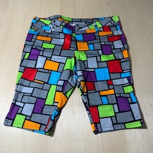 Loudmouth Golf‎ Shorts Womens 16 Multi-color Blocking  Funky